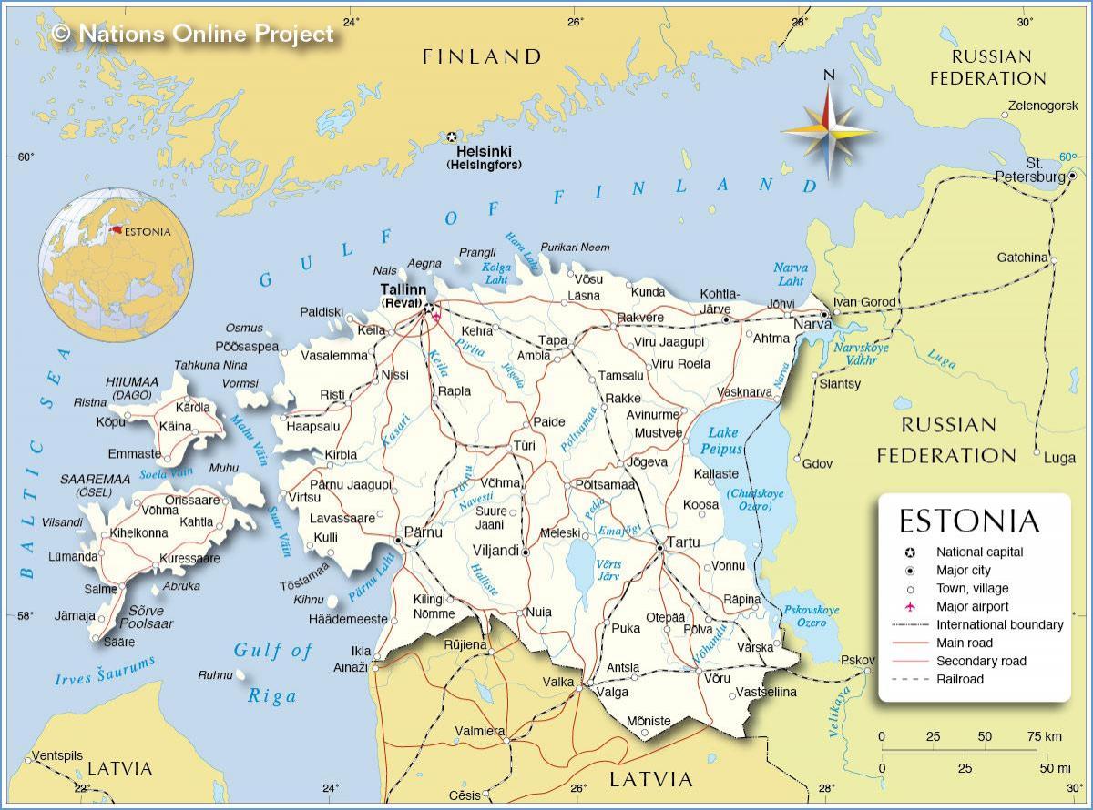 map Eesti linn