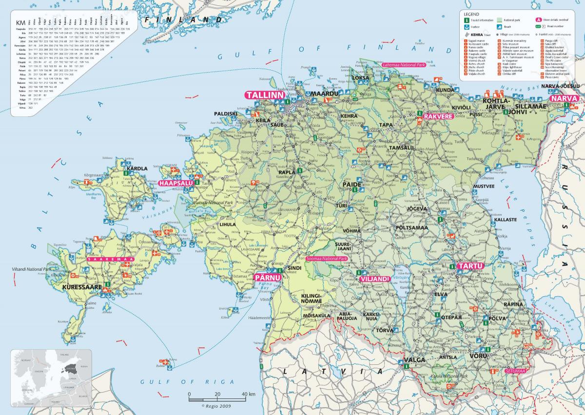 tourist map Eesti