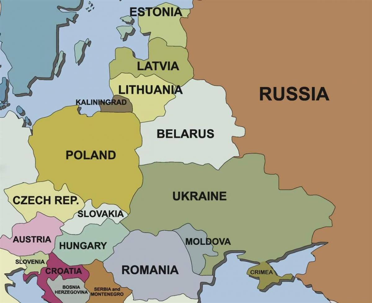 kaart, map Eesti ümberkaudsed riigid