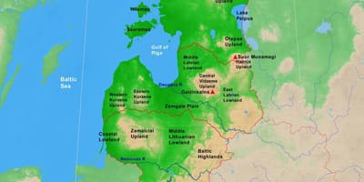 Map Eesti füüsilise