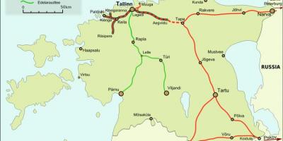 Kaart, eesti raudtee